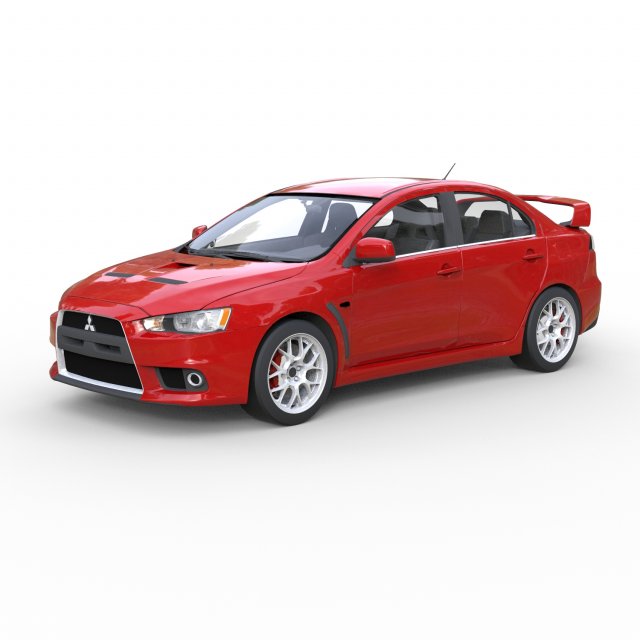 Lancer Evolution 3D 모델 .c4d .max .obj .3ds .fbx .stl .blend 