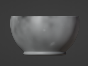 Boiled potato with fresh dill in a ceramic bowl 3D मॉडल