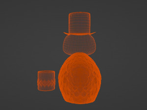 Owl head crystal bottle with golden wings and a glass 3D Model