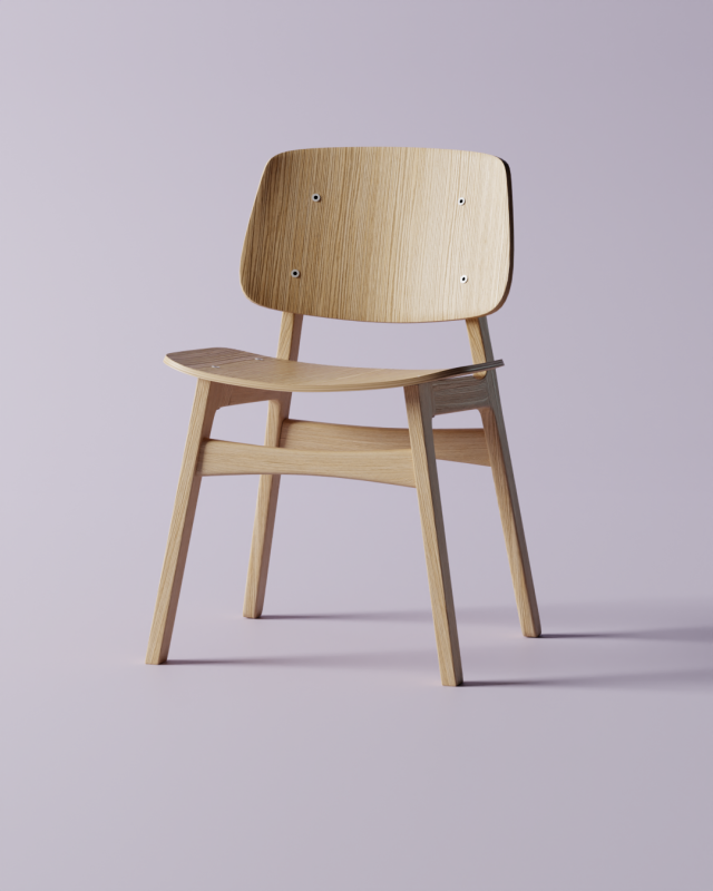 Wooden Chair 3D Model .c4d .max .obj .3ds .fbx .stl .blend 