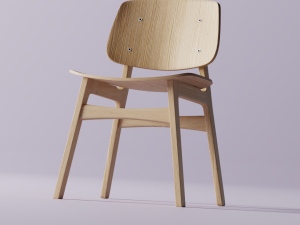 Wooden Chair 3D Model