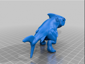Shark with feet 3D प्रिंट मॉडल