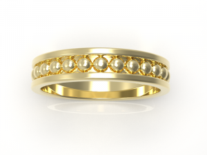 Simple gold diamond ring 004 3D Model