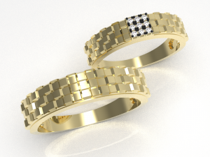 Simple gold coupling 005 3D मॉडल