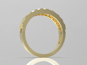 Simple gold coupling 005 3D Model