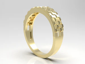 Simple gold coupling 005 3D Model
