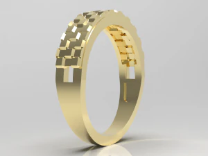 Simple gold coupling 005 3D Model