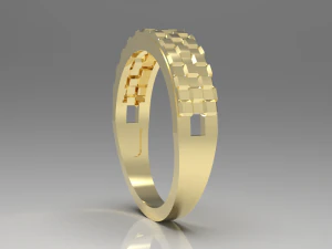 Simple gold coupling 005 3D Model