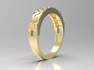 Simple gold coupling 005 3D Model