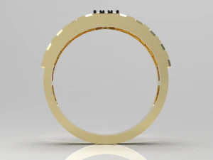 Simple gold coupling 005 3D Model