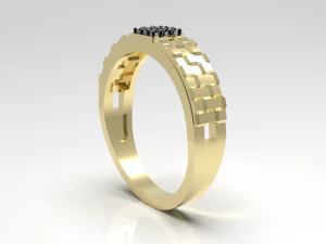 Simple gold coupling 005 3D Model