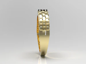 Simple gold coupling 005 3D Model