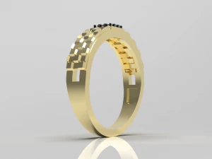 Simple gold coupling 005 3D Model
