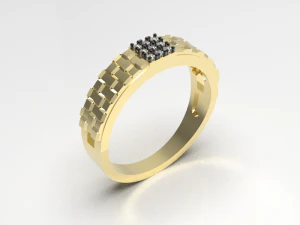 Simple gold coupling 005 3D Model