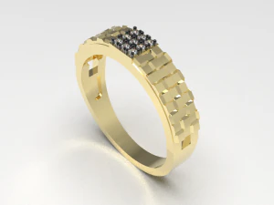 Simple gold coupling 005 3D Model