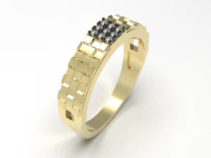 Simple gold coupling 005 3D Model