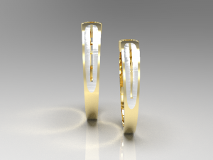 Simple gold coupling 006 3D Model