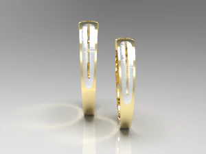 Simple gold coupling 006 3D Model