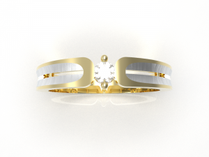 Simple gold coupling 006 3D Model