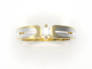 Simple gold coupling 006 3D Model