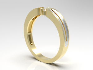 Simple gold coupling 006 3D Model