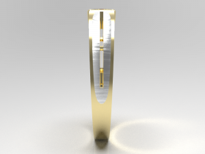 Simple gold coupling 006 3D Model