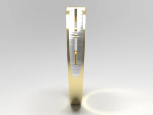 Simple gold coupling 006 3D Model