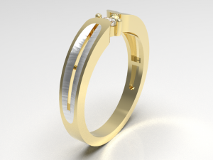 Simple gold coupling 006 3D Model
