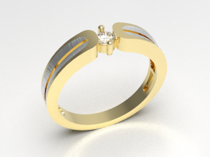 Simple gold coupling 006 3D Model