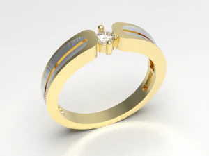 Simple gold coupling 006 3D Model