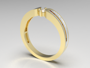 Simple gold coupling 006 3D Model