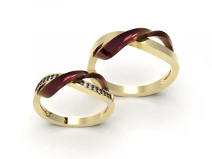 Simple gold coupling 007 3D Model