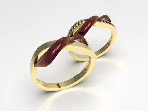 Simple gold coupling 007 3D Model