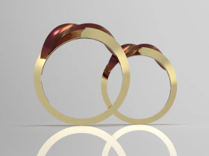 Simple gold coupling 007 3D Model
