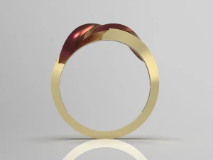 Simple gold coupling 007 3D Model