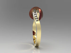 Simple gold coupling 007 3D Model