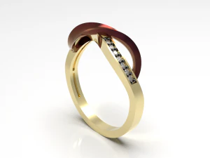 Simple gold coupling 007 3D Model