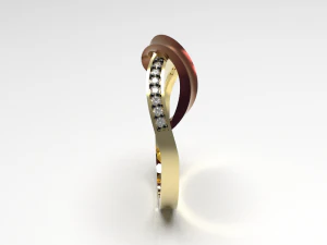 Simple gold coupling 007 3D Model