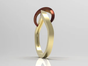 Simple gold coupling 007 3D Model