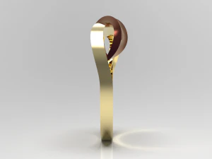 Simple gold coupling 007 3D Model