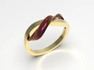 Simple gold coupling 007 3D Model