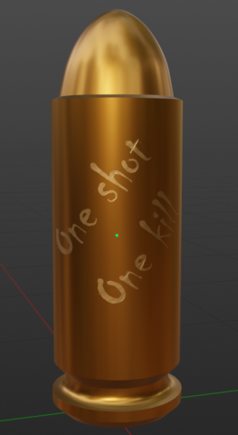 Cartridge One Shot One Kill 3D 모델 .c4d .max .obj .3ds .fbx .stl .blend 