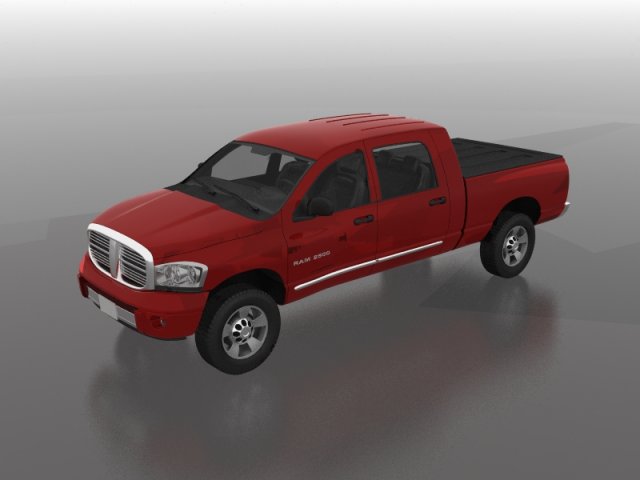 Dodge Ram 2500 3D Model .c4d .max .obj .3ds .fbx .stl .blend 