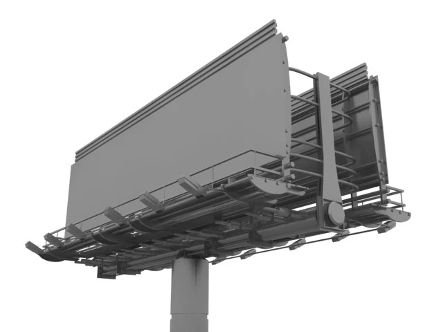 Two Sided Billboard 3D Model .c4d .max .obj .3ds .fbx .stl .blend 