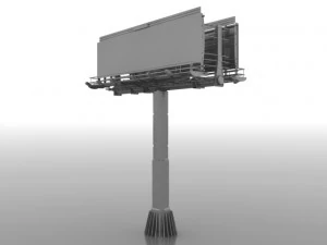 Two Sided Billboard 3D Model