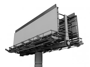 Two Sided Billboard 3D Model