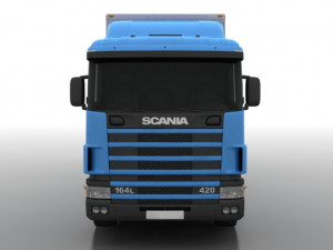 Truck with trailer 3D Model