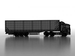 Truck with trailer 3D Model