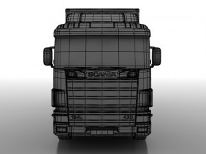 Truck with trailer 3D Model