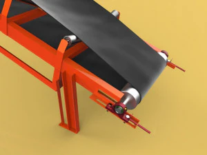 Belt conveyor for bulk handling or aggregate handling with motor 3D Model